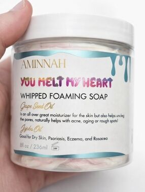 Aminnah You Melt My Heart Whipped Foaming Soap - Multi (Pink & Teal Accents)